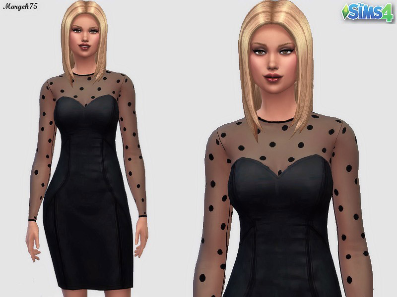 Sims 4 Polka Dot Dress - The Sims 4 Catalog