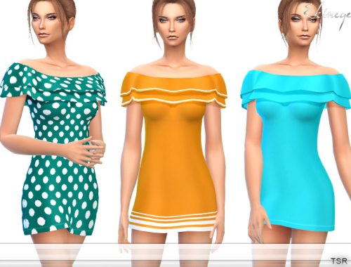 Off The Shoulder Frill Dress