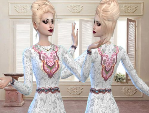 Ralona Maxi lace dress - mesh needed