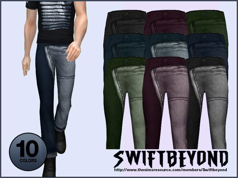 Asymmetrical Jeans - The Sims 4 Catalog