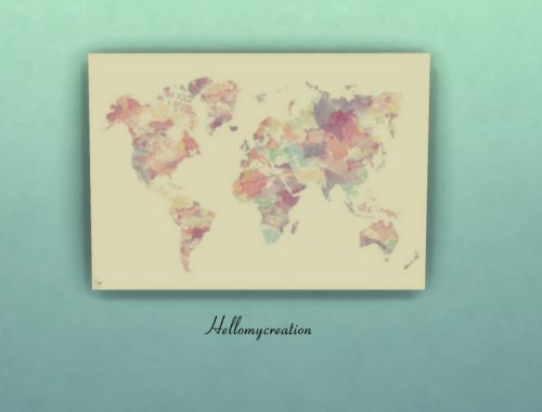 Canvas world's map