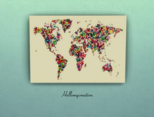 Canvas world's map