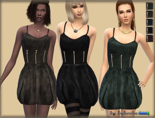 Velvet dress & Zippers