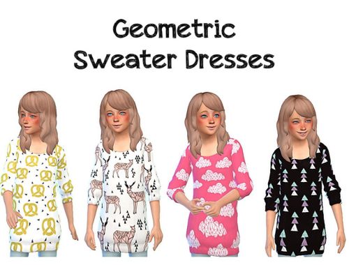 Geometric Sweater Dresses