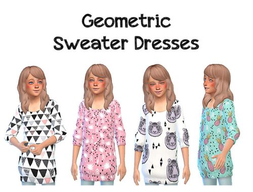 Geometric Sweater Dresses