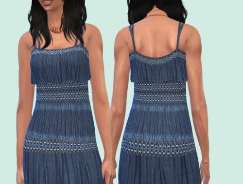2 lines spaghetti straps dress