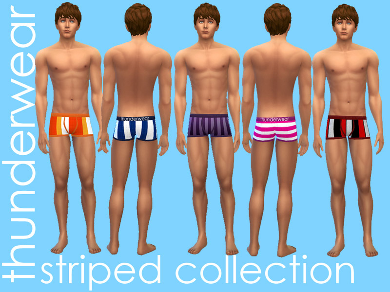 thunderwear Men's Underwear - Stripes Collection - The Sims 4 Catalog