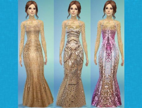 TatyanaName - Gold Mermaid Dress