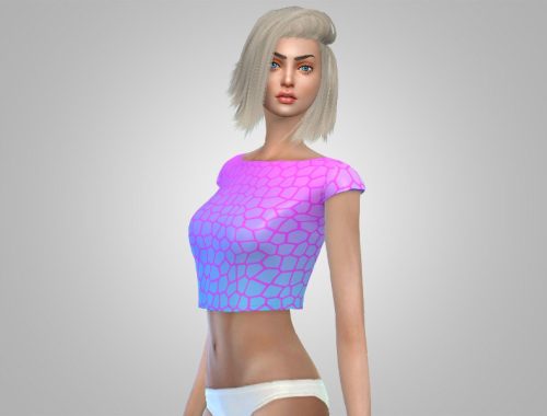 Ombre Geometric - Crop Top