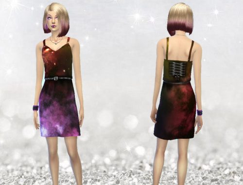 Mesh Recolor Galaxy Dress By ChubbyChipmunKz