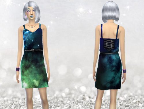 Mesh Recolor Galaxy Dress By ChubbyChipmunKz