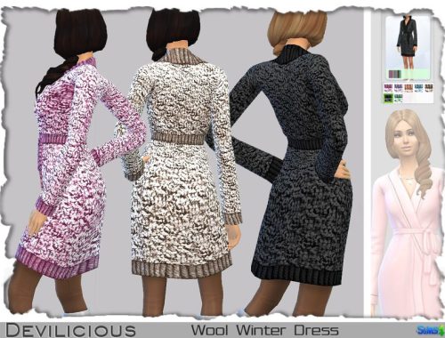 Wool Winter Dress.
