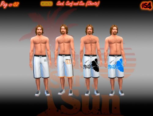(Set) Sand. Surf and Sun (T-Shirts and Shorts)