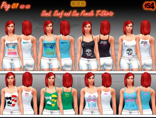 (Set) Sand. Surf and Sun (T-Shirts and Shorts)