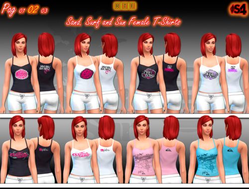 (Set) Sand. Surf and Sun (T-Shirts and Shorts)