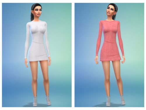 Itsleeloo Brown Faux Suede Dress Recolors
