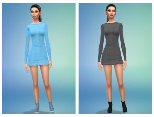 Itsleeloo Brown Faux Suede Dress Recolors