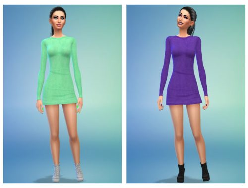 Itsleeloo Brown Faux Suede Dress Recolors