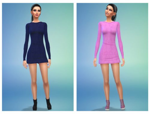 Itsleeloo Brown Faux Suede Dress Recolors