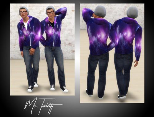 Mens Galaxy Print Sweater