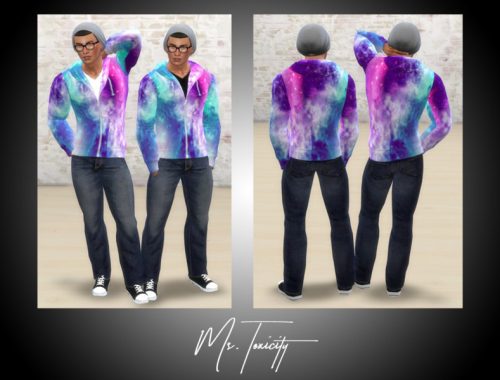 Mens Galaxy Print Sweater