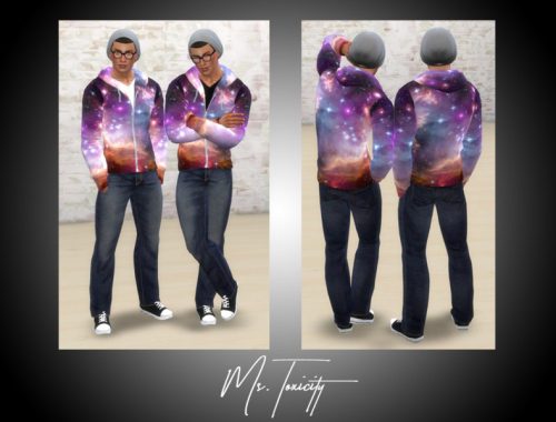 Mens Galaxy Print Sweater