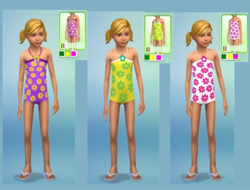 Girls Daisy Days One Piece Swimsuit