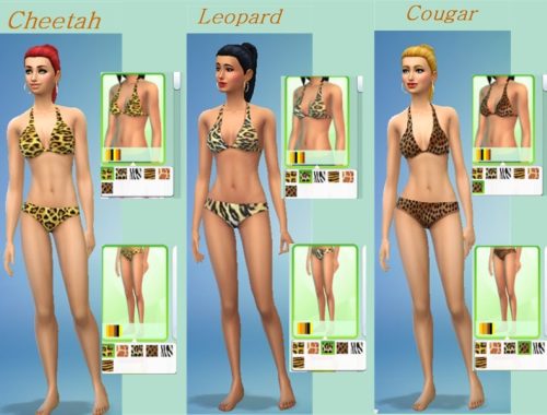 Ladies Animal Print Bikini Swimsuit set - for T,YA, A, E
