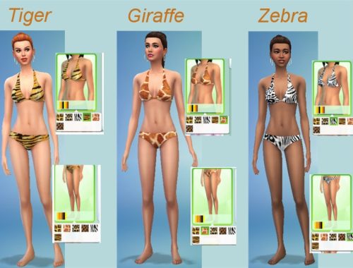 Ladies Animal Print Bikini Swimsuit set - for T,YA, A, E