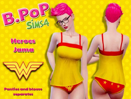 B PoP Sims4 Heroes Jama Set
