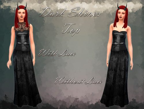 *Dark Shines Set* Top Skirt Nails Horns