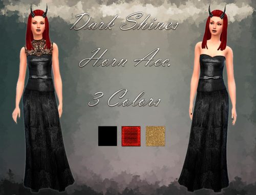 *Dark Shines Set* Top Skirt Nails Horns
