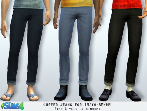 Cuffed Jeans and Surfer Tee Shirt Set AM