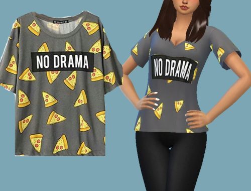 NoDrama-PizzaShirt - Outdoor Retreat needed