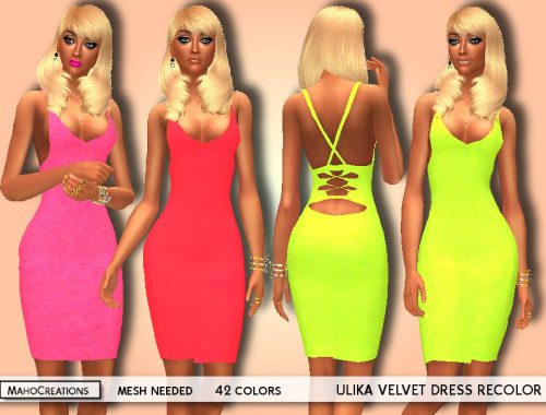 UliKa Velvet Dress Recolor - mesh needed
