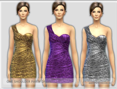 One Shoulder Party Dress