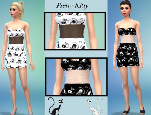 Pretty Kitty Peek-A-Boo Waist Dress