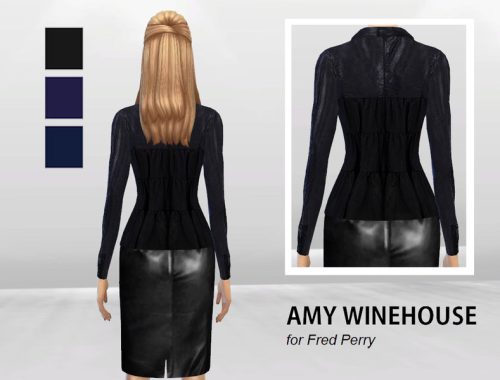 Back To Black Polo Blouse