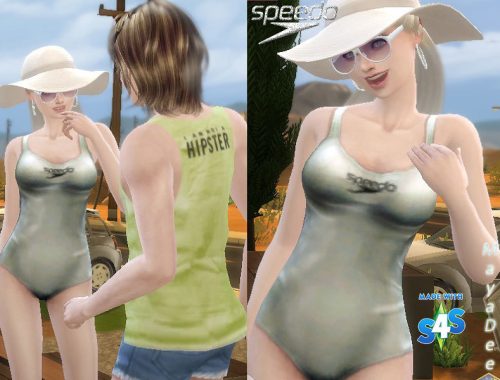 Silver Speedo Bathing Suit