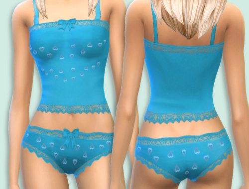 Underwear brightly colored lace
