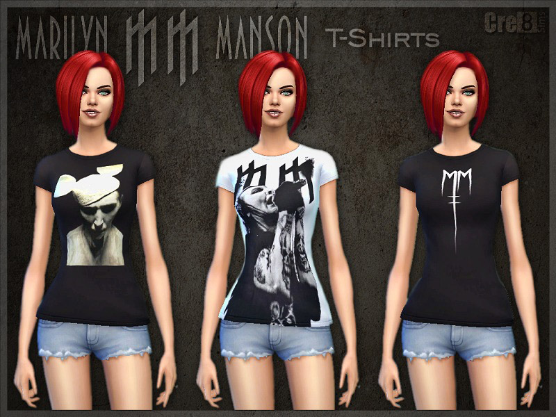 Marilyn Manson T-shirts - The Sims 4 Catalog