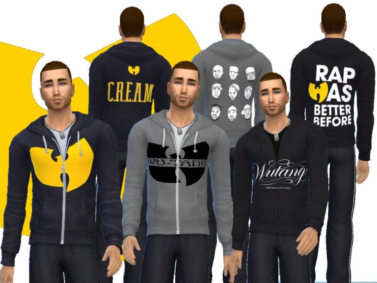 Wu Tang Hoodie Set for Men - The Sims 4 Catalog