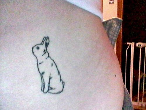 Little Bunny Wrist Tattoo