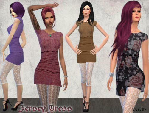 Jersey Casual Short Dress
