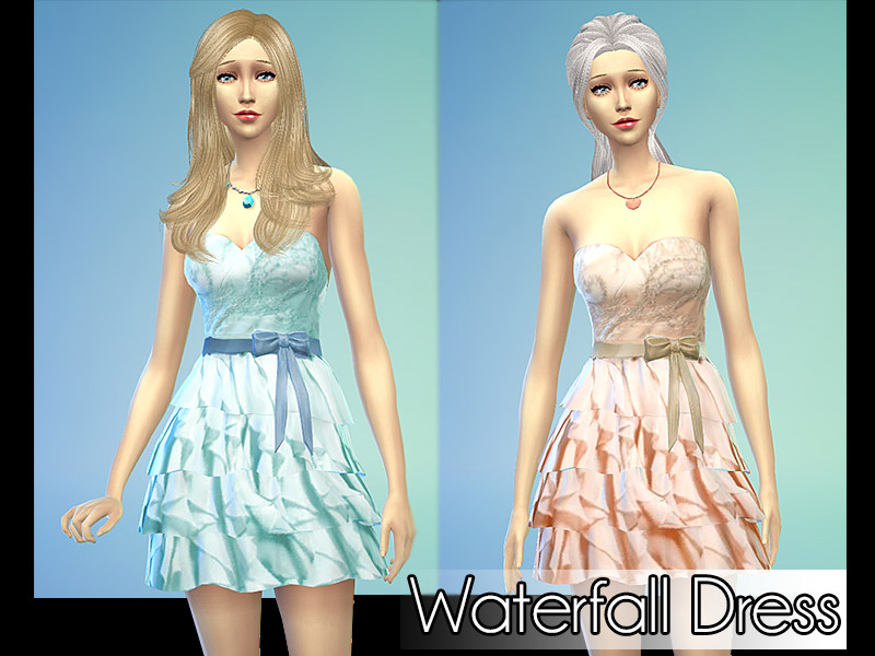 Waterfall Dress - The Sims 4 Catalog