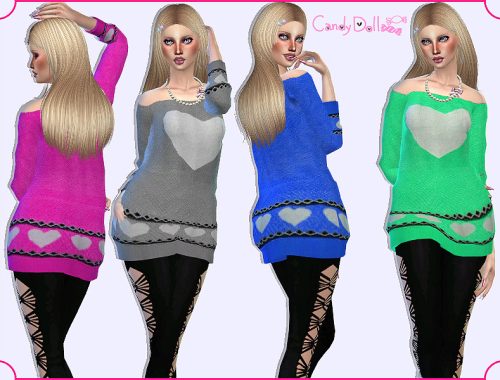 CandyDoll Heart Sweaters-Mesh Needed