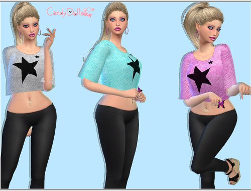 Candy Doll Star Tee - mesh needed