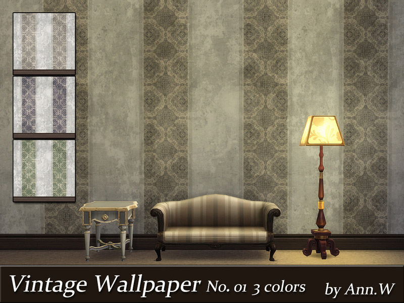 Vintage Wallpaper No 01 The Sims 4 Catalog