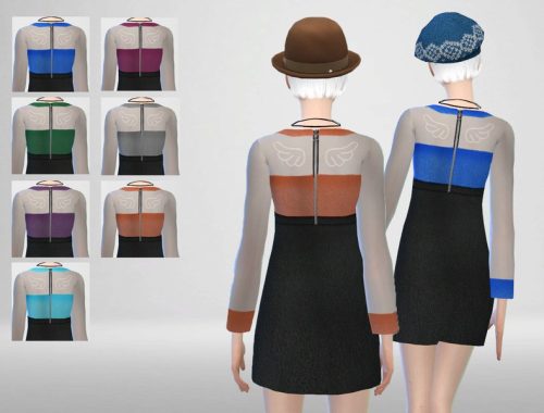 Sugar wing theme half-transparent dress