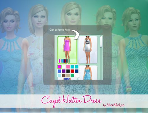 Caged Halter Dress Set